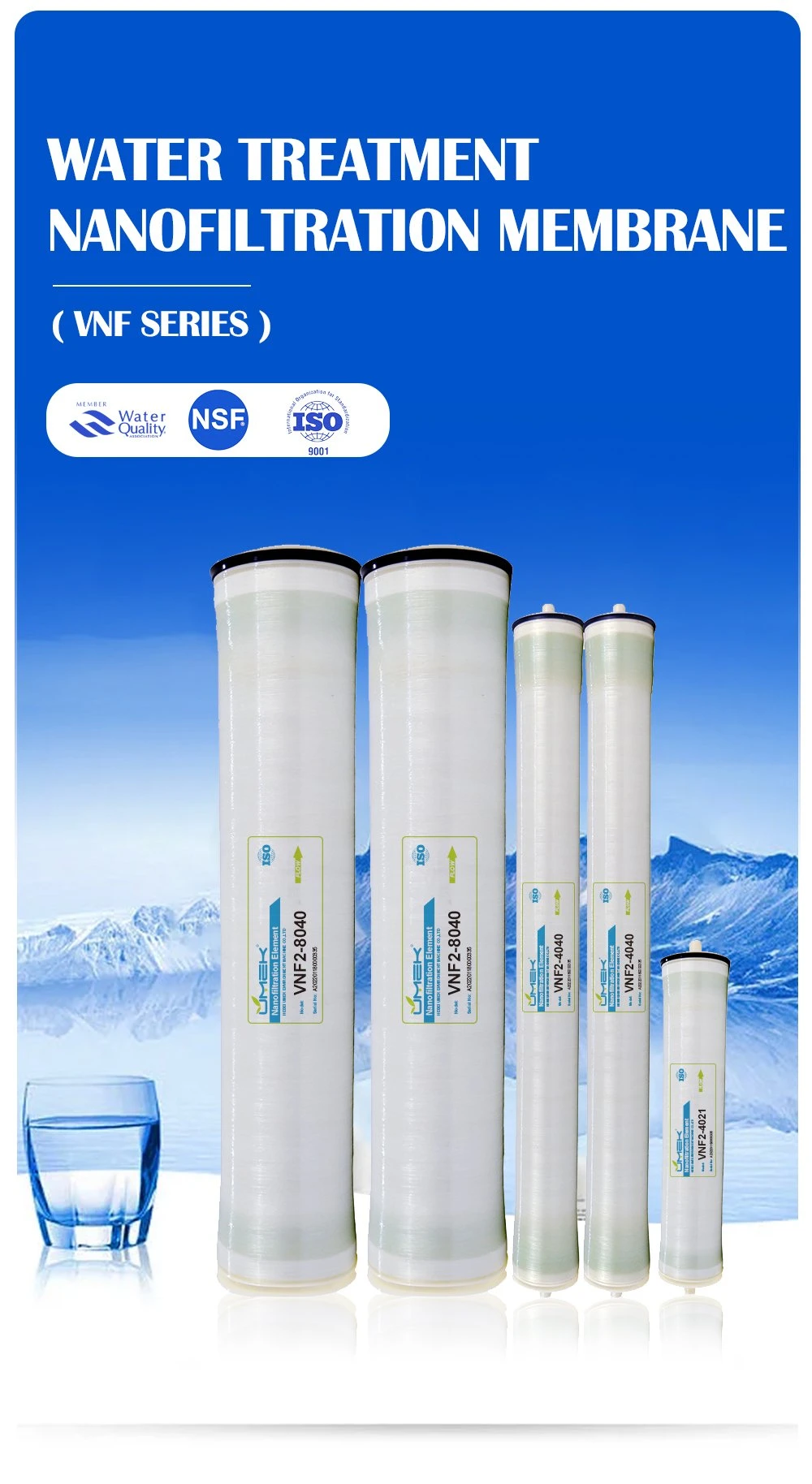 4040 Nano Filtration NF Membrane for Water Treatment